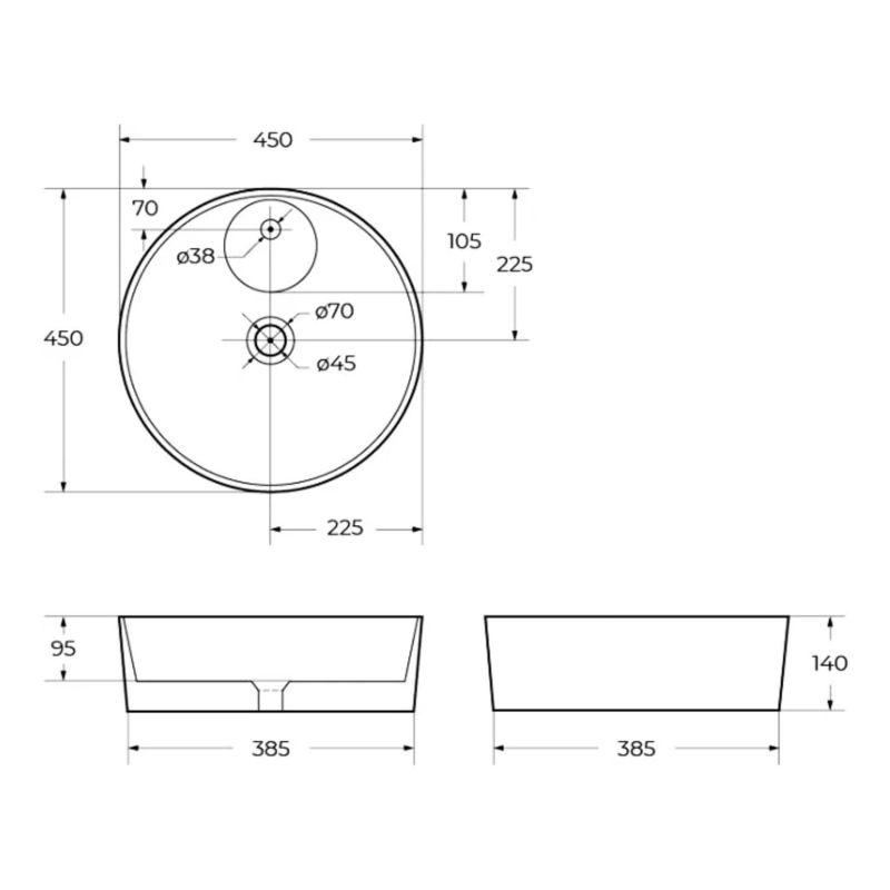 7 Накладная раковина BelBagno BB1306 450мм.jpg